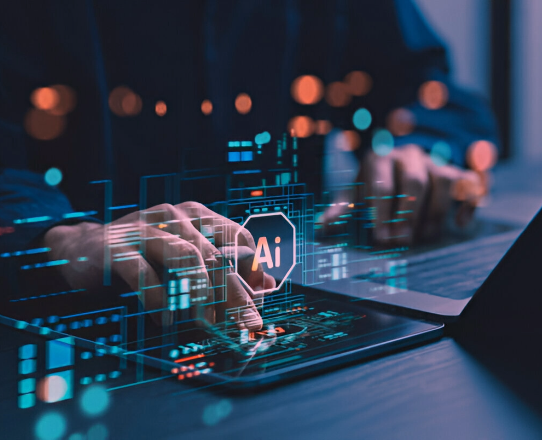 SaaS hero image – modern cloud-based software interface with analytics dashboard