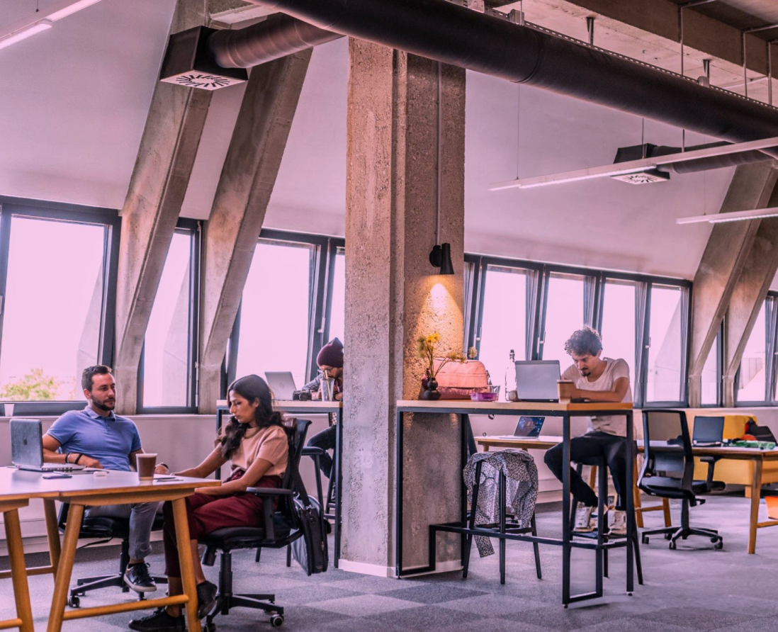 Coworking space security illustration