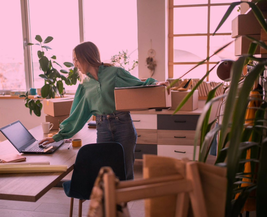 Owner addressing employees during a company-wide meeting